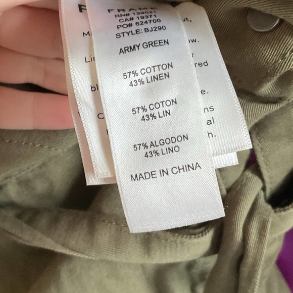 Frame Army Green Green Short Sleeve Belted Jumpsuit Size XS - Picture 8 of 15